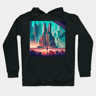 Art deco city art Hoodie